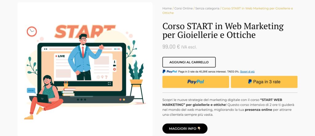 corso start in web marketing per gioiellerie e ottiche