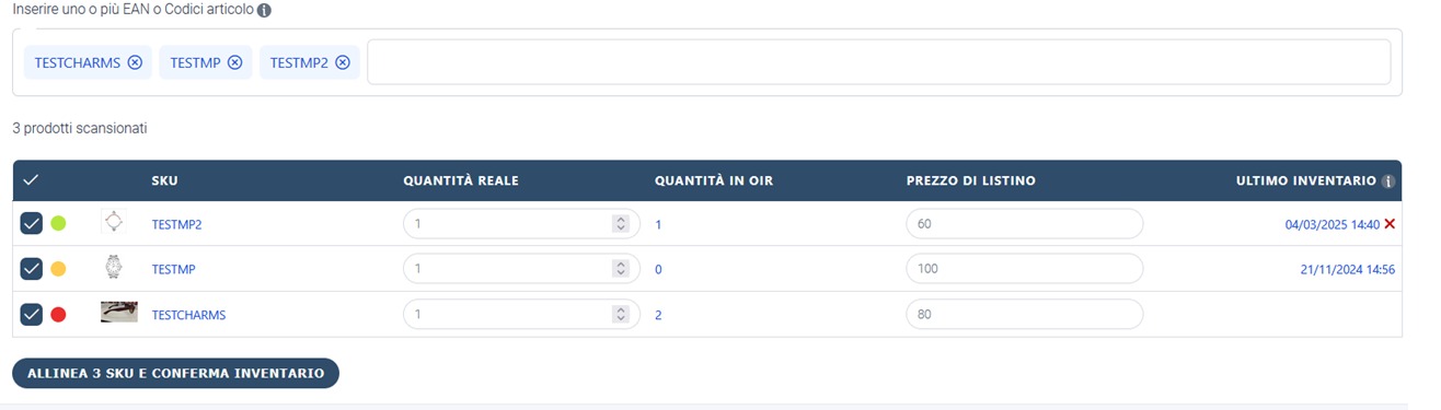 inventario gestionare oir